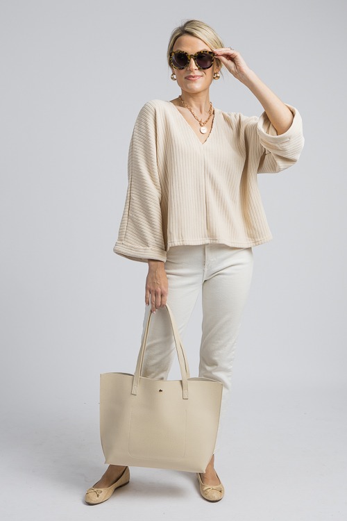 Textured Stretch Top, Cream - 4K7A9661- (2).jpg